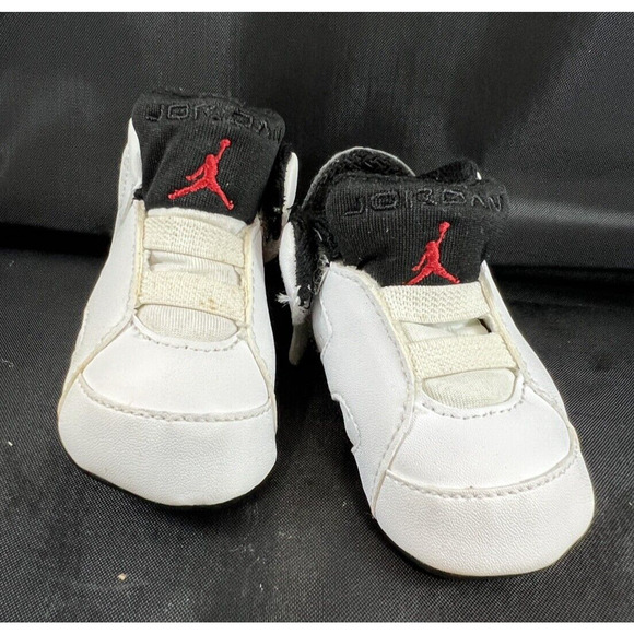 AIR JORDAN 6 VI RETRO (CB) INFANT SNEAKERS White/VARSITY RED 384668-102 SIZE 1C - Picture 1 of 5
